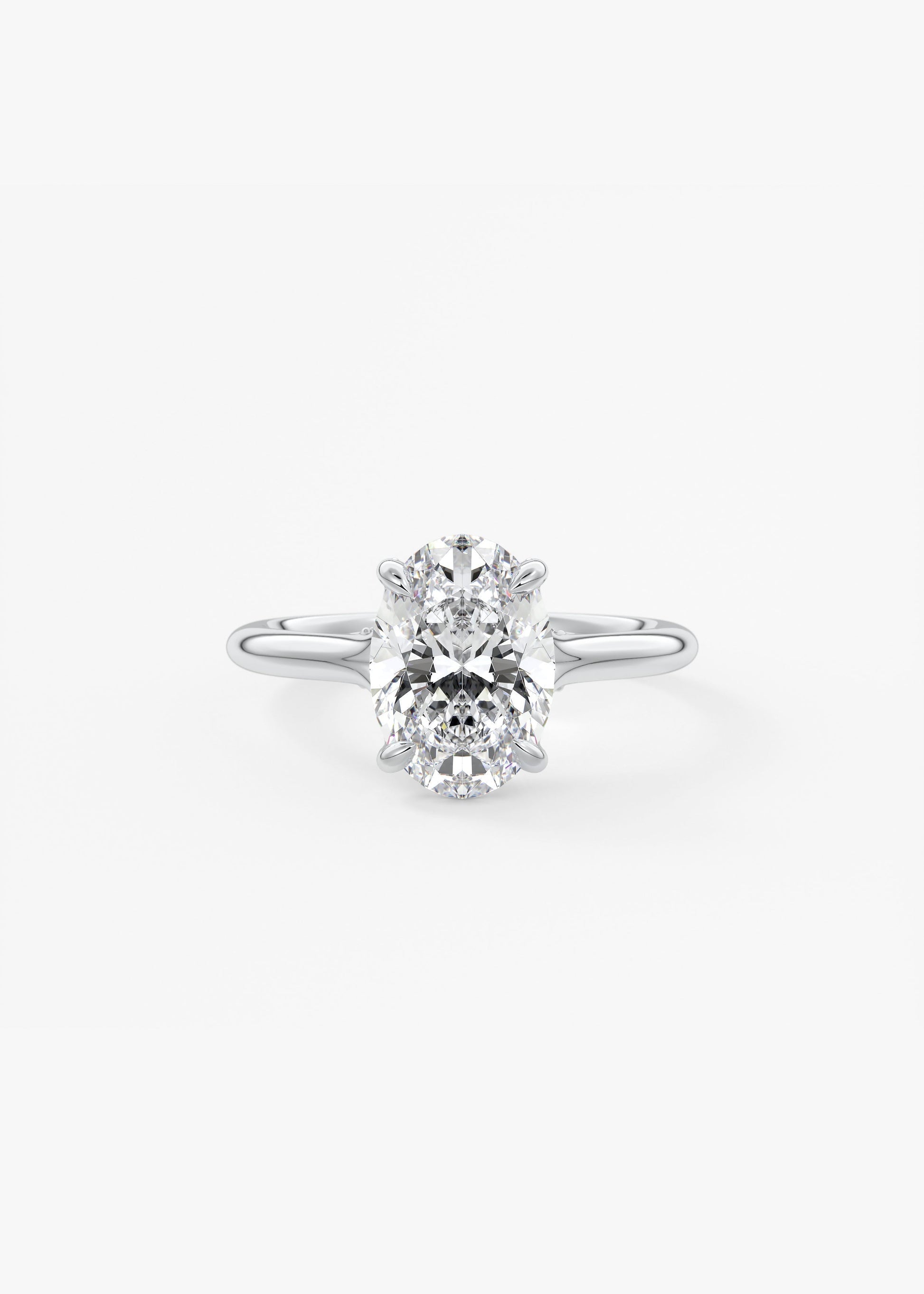 Oval Hidden Halo Lab Grown Diamond Engagement Ring