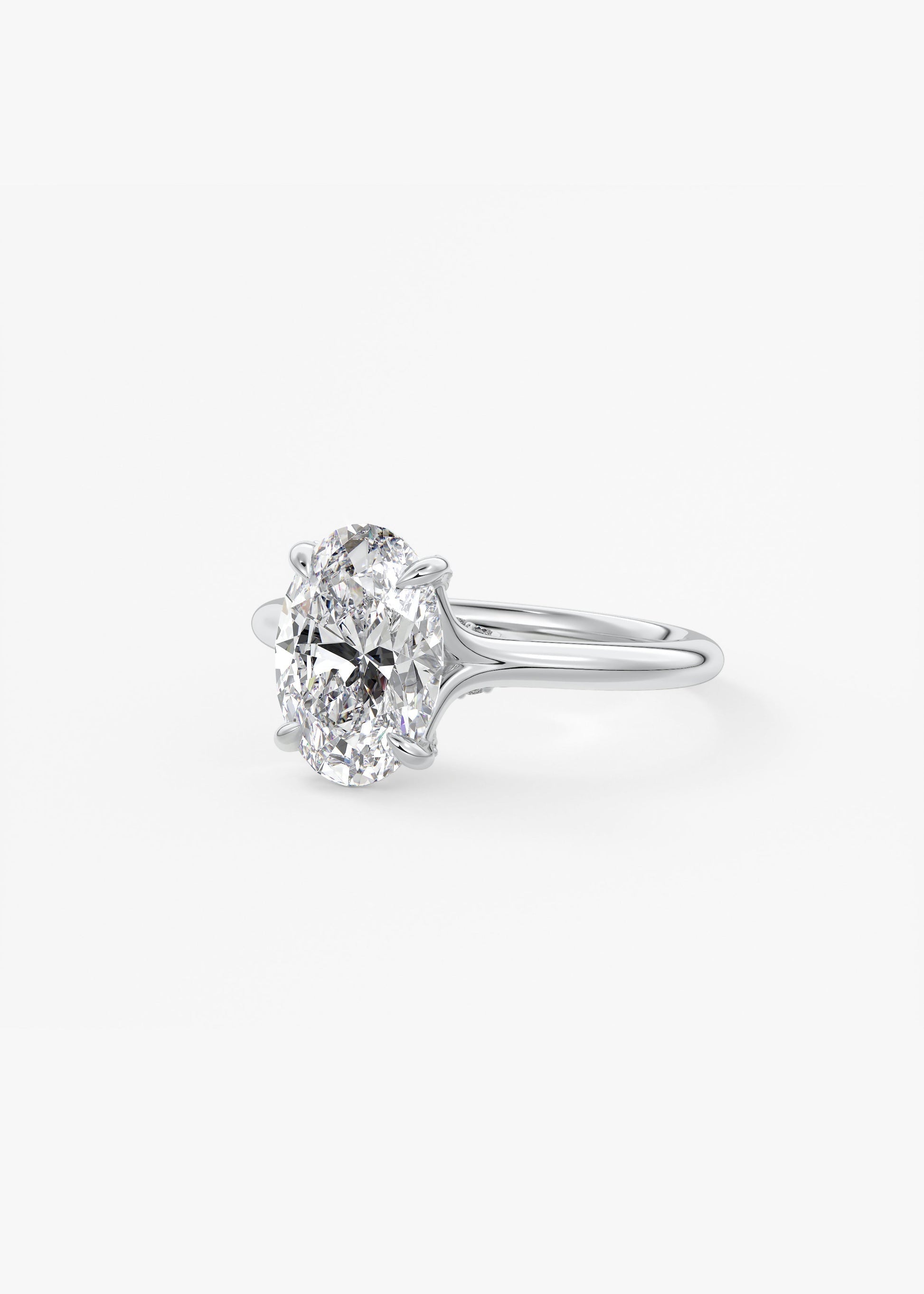 Oval Hidden Halo Lab Grown Diamond Engagement Ring