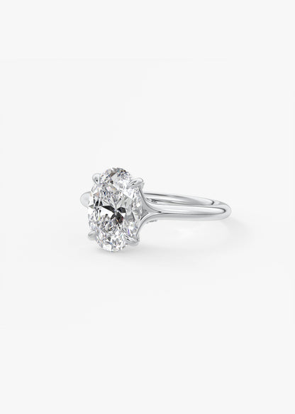 Oval Hidden Halo Lab Grown Diamond Engagement Ring