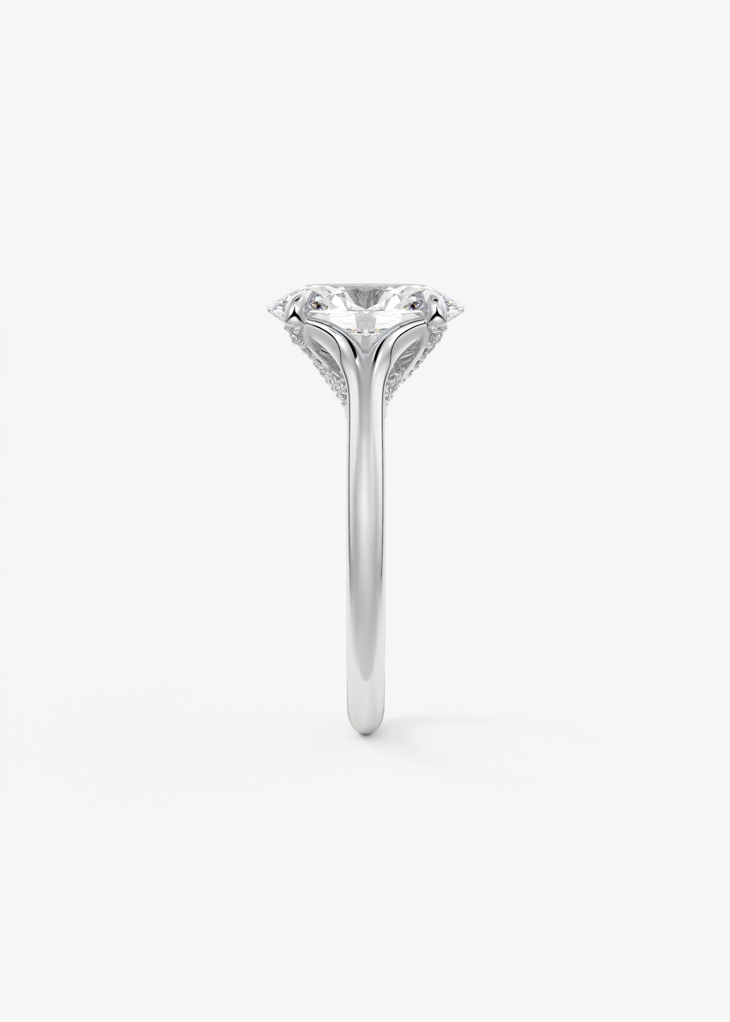 Oval Hidden Halo Lab Grown Diamond Engagement Ring