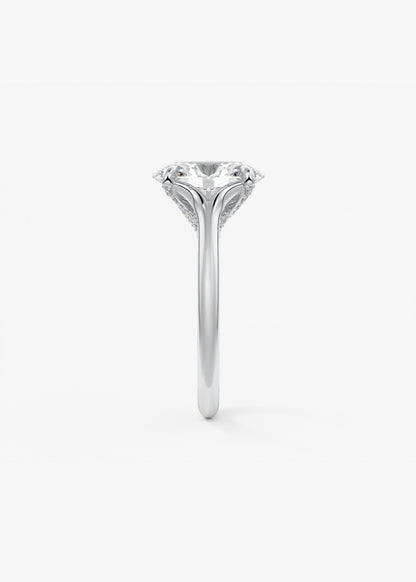 Oval Hidden Halo Lab Grown Diamond Engagement Ring