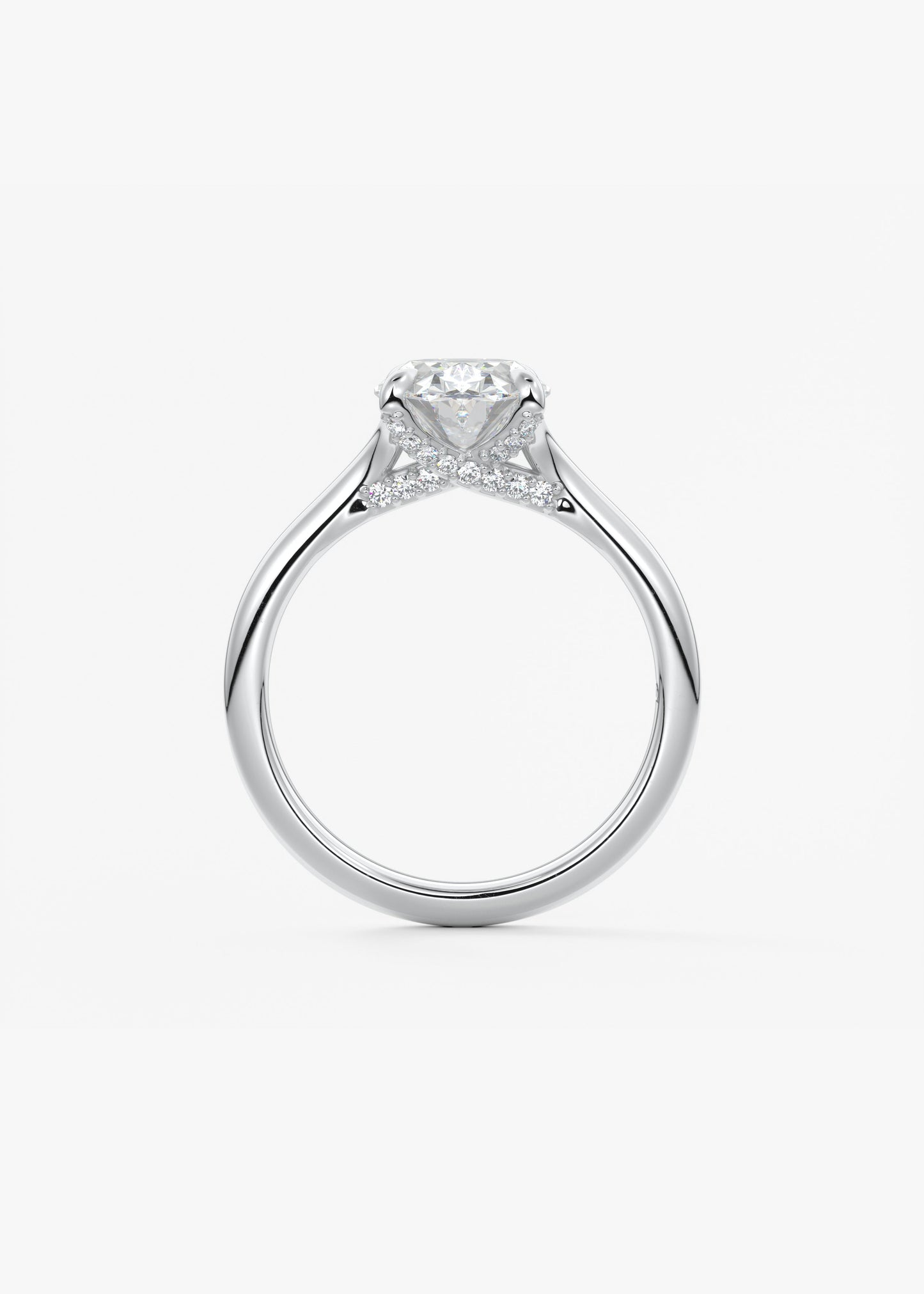 Oval Hidden Halo Lab Grown Diamond Engagement Ring