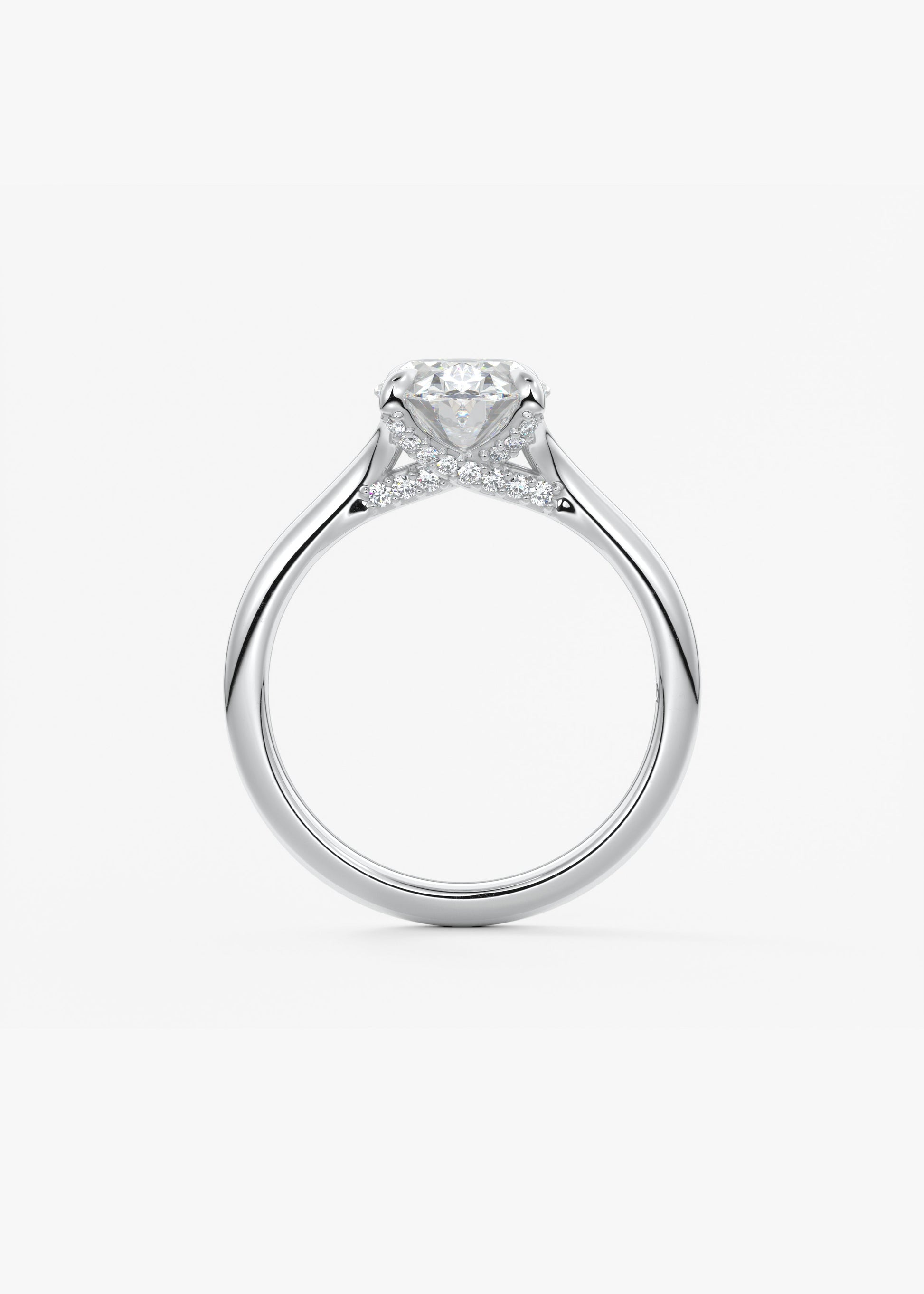 Oval Hidden Halo Lab Grown Diamond Engagement Ring