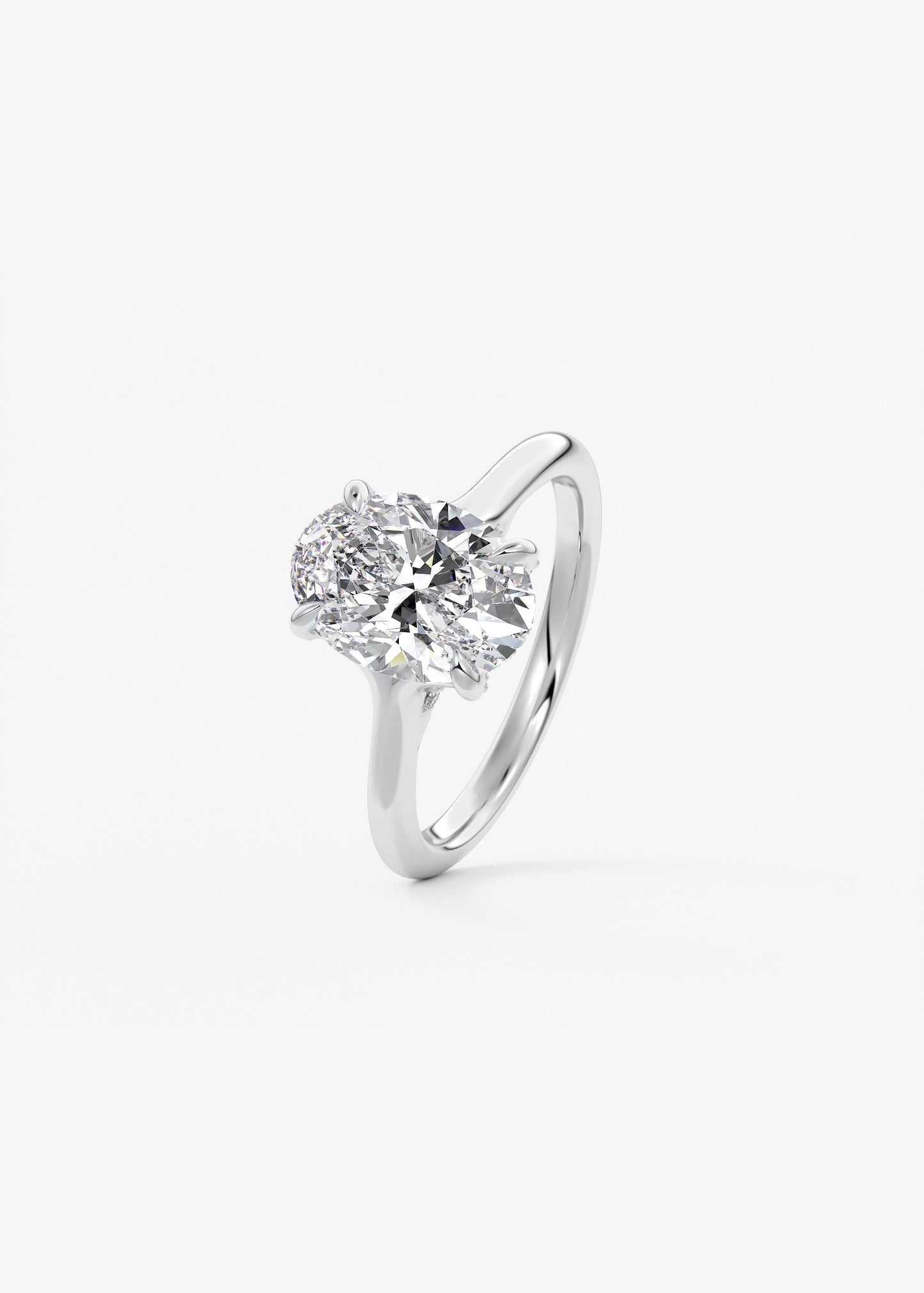 Oval Hidden Halo Lab Grown Diamond Engagement Ring