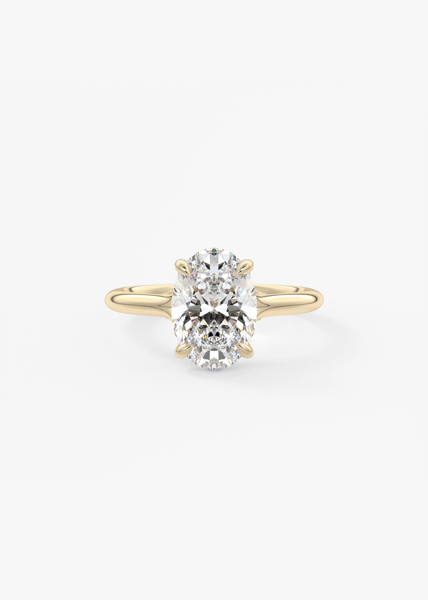 Oval Hidden Halo Lab Grown Diamond Engagement Ring