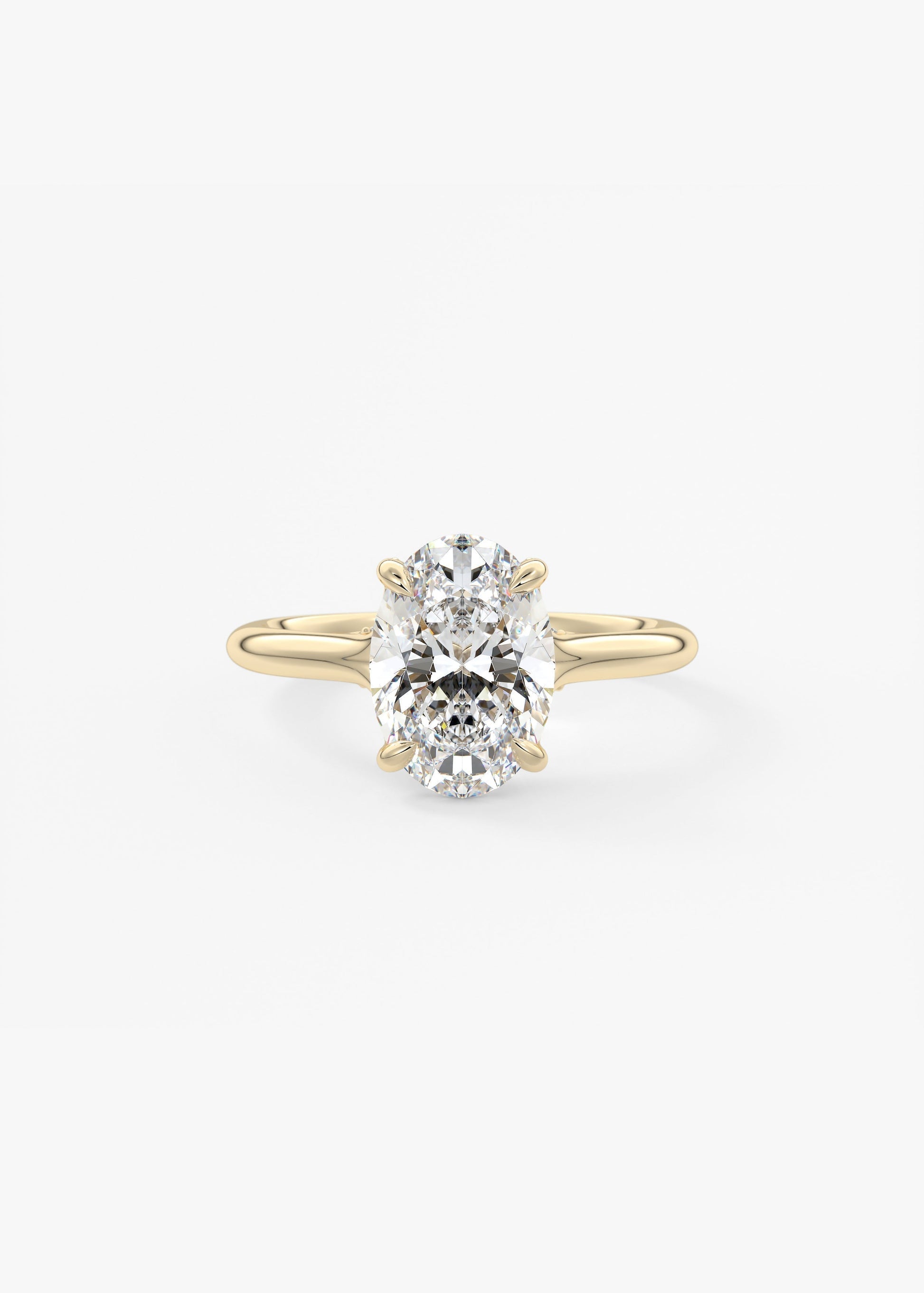 Oval Hidden Halo Lab Grown Diamond Engagement Ring