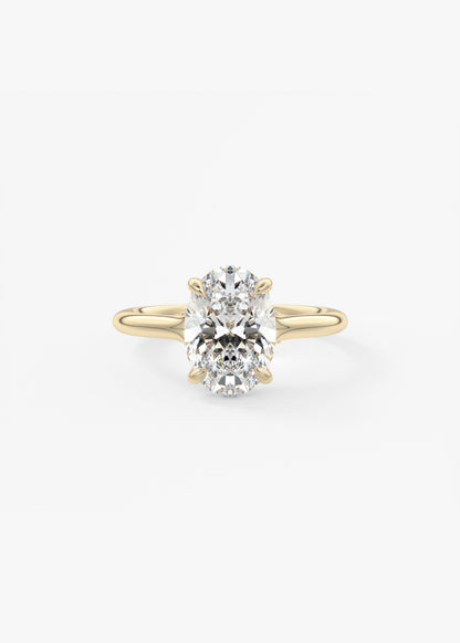 Oval Hidden Halo Lab Grown Diamond Engagement Ring