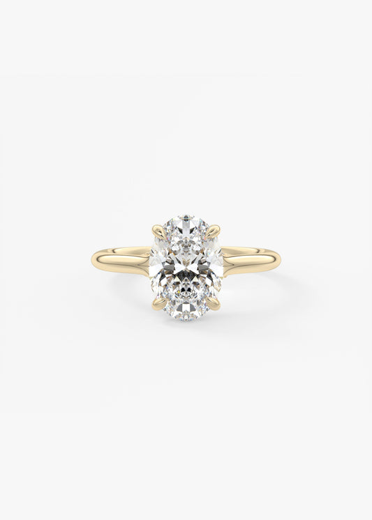 Oval Hidden Halo Lab Grown Diamond Engagement Ring