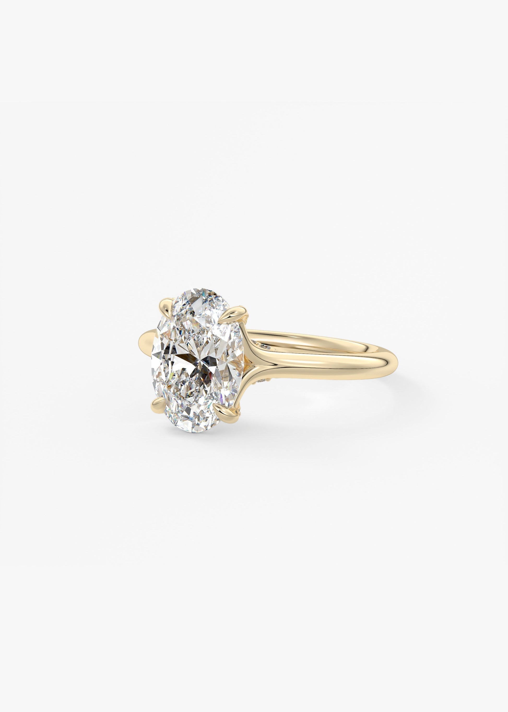 Oval Hidden Halo Lab Grown Diamond Engagement Ring