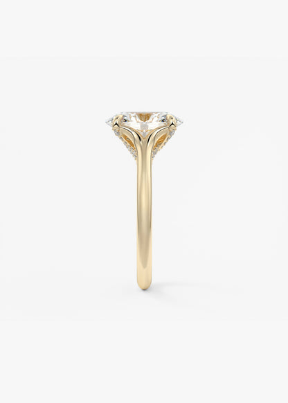 Oval Hidden Halo Lab Grown Diamond Engagement Ring
