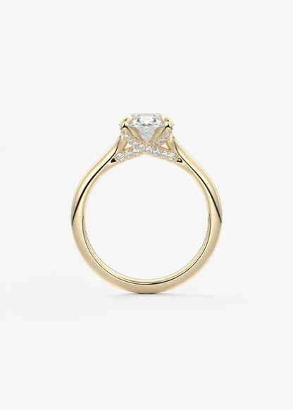 Oval Hidden Halo Lab Grown Diamond Engagement Ring