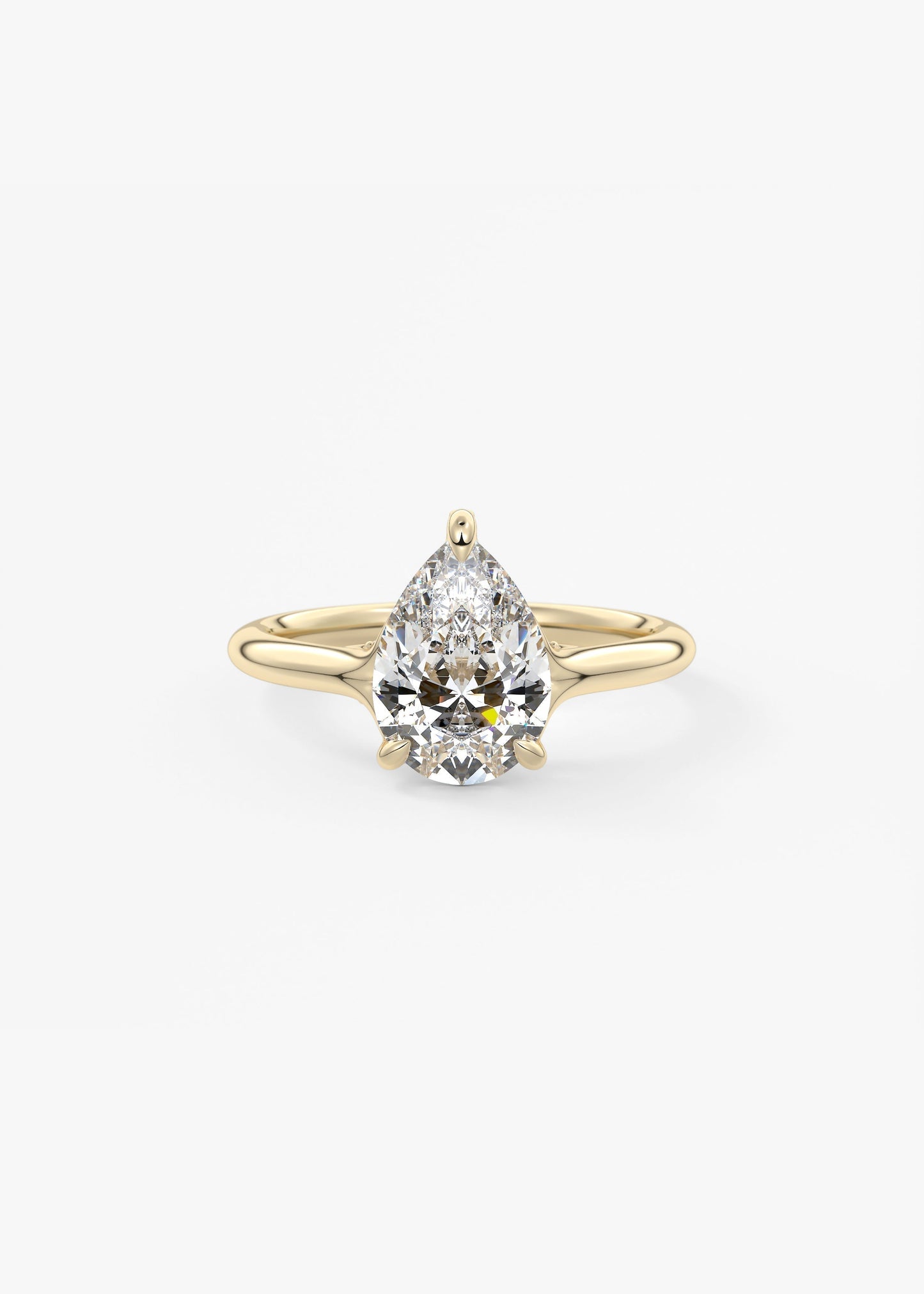 Pear Hidden Halo Lab Grown Diamond Engagement Ring
