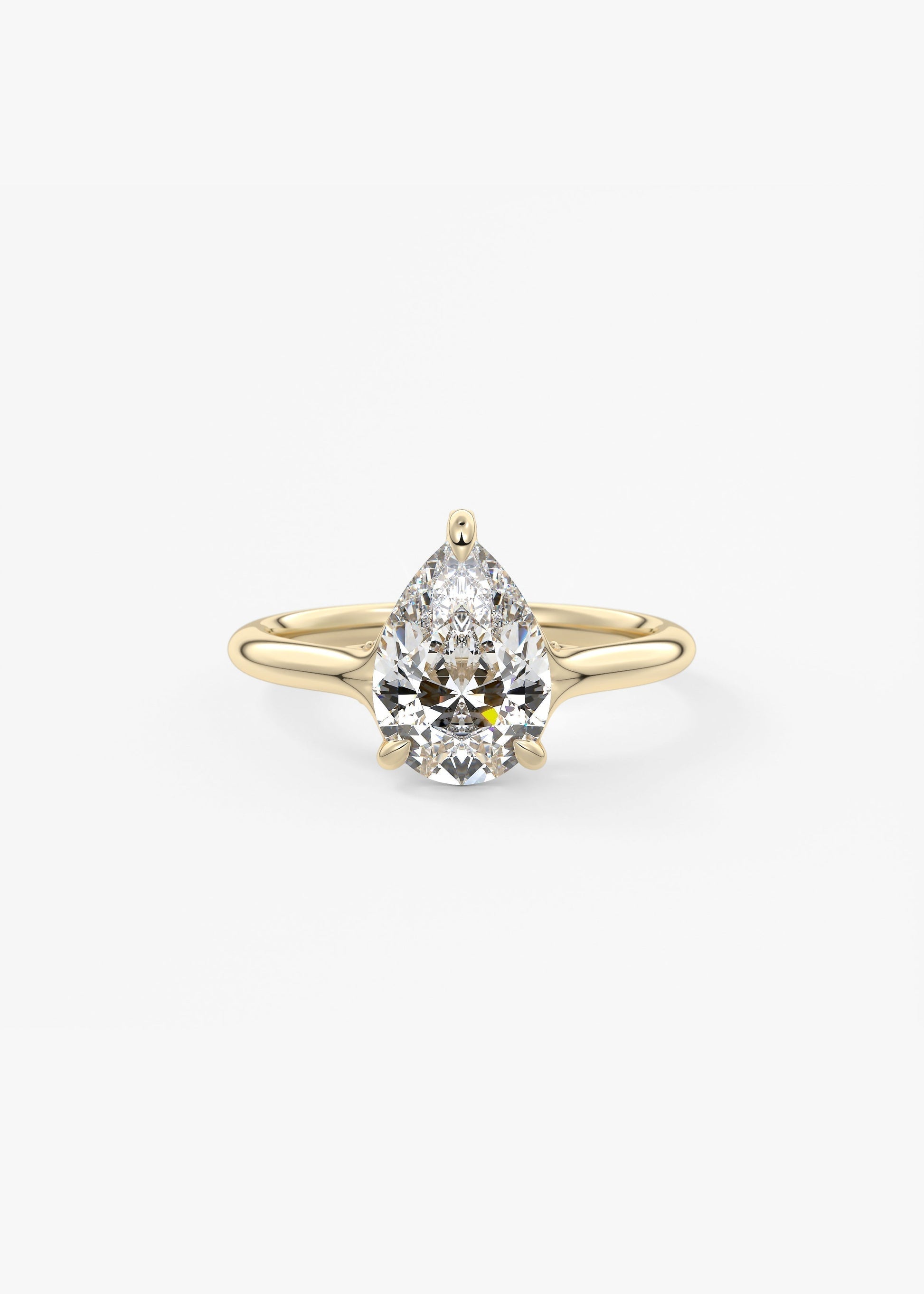 Pear Hidden Halo Lab Grown Diamond Engagement Ring