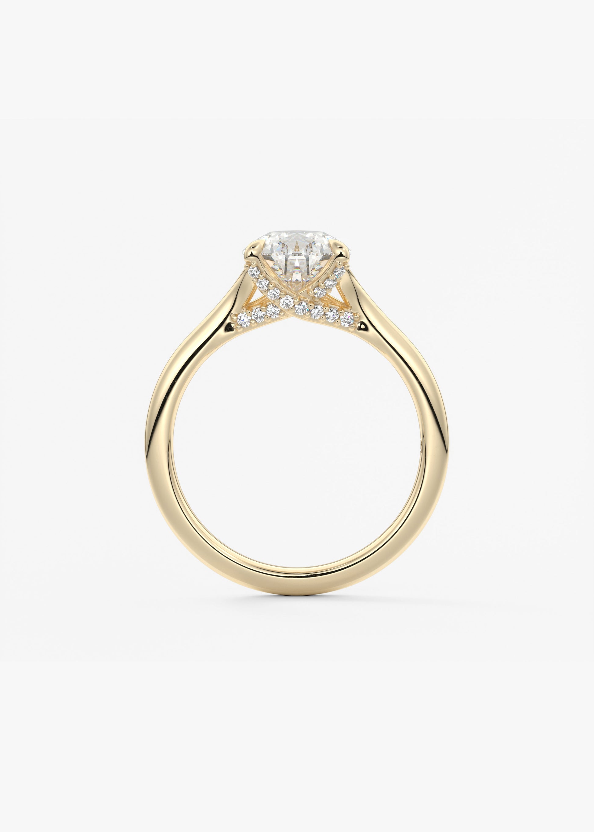 Pear Hidden Halo Lab Grown Diamond Engagement Ring