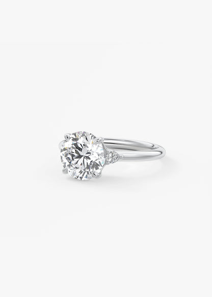 Round Three Stone Lab Grown Diamond Engagement Ring
