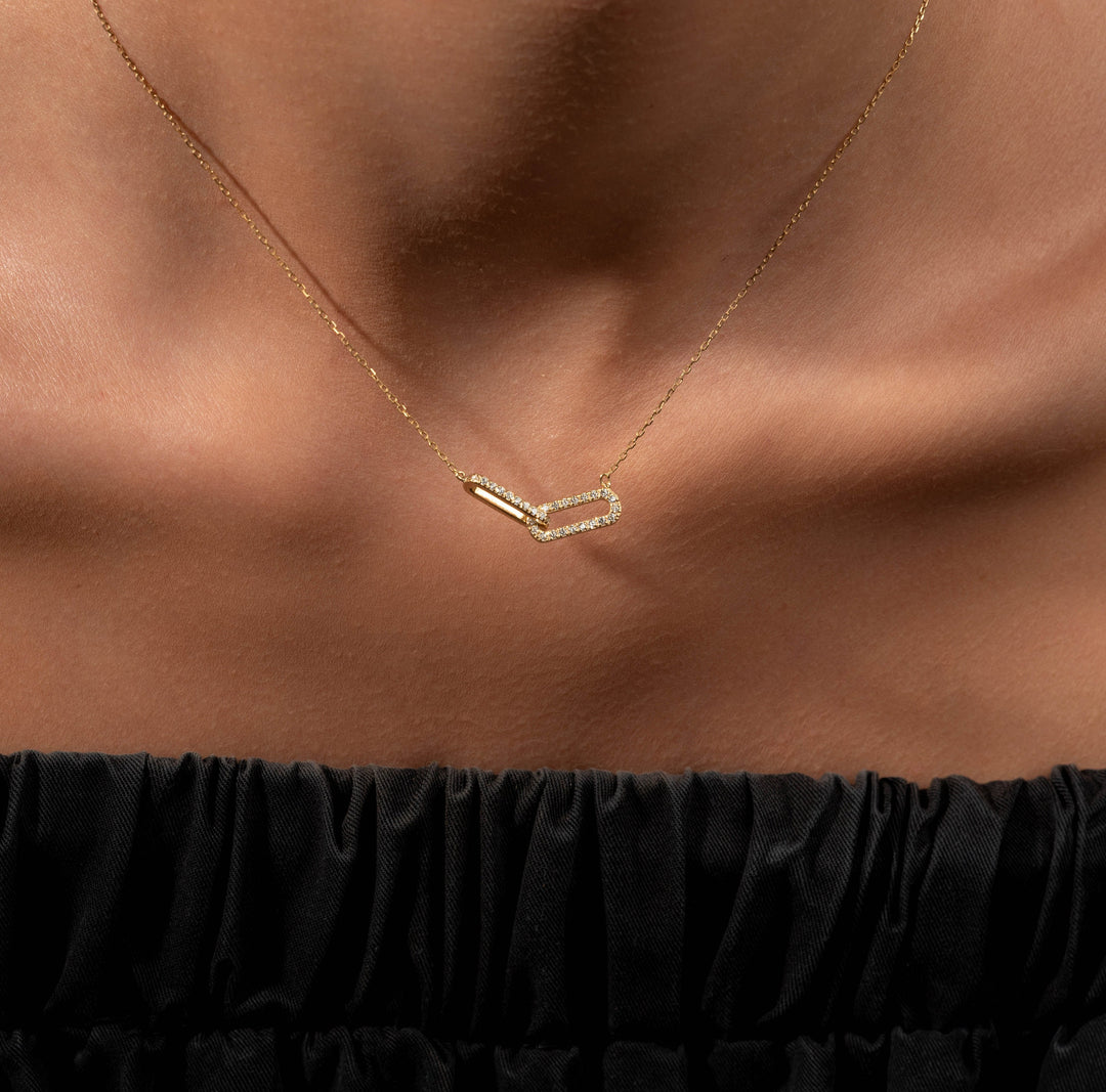 0.4 CT Round Shape Moissanite Infinity Interlinked Necklace