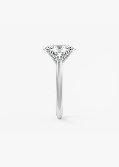 Oval Three Stone Lab Grown Diamond Engagement Ring