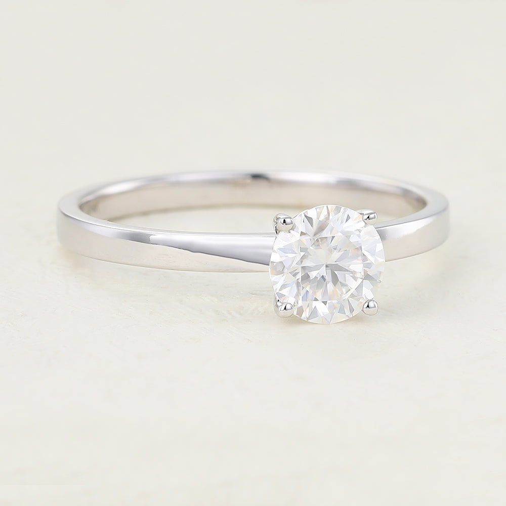 Round Solitaire Lab-Grown Diamond Engagement Ring