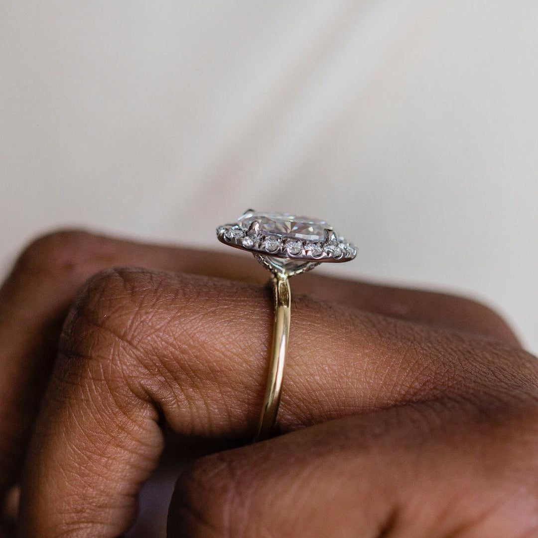 Oval Halo Lab Grown Diamond Engagement Ring
