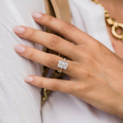 Radiant Pave Lab Grown Diamond Engagement Ring