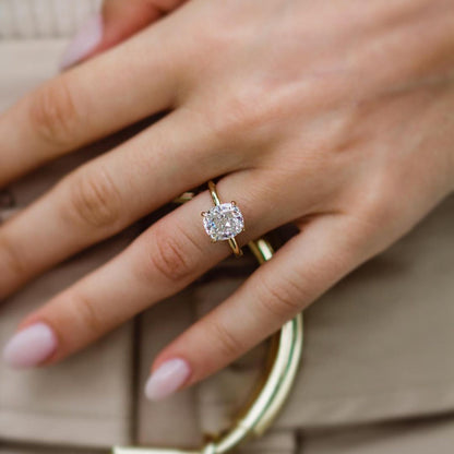 Cushion Solitaire Lab Grown Diamond Engagement Ring