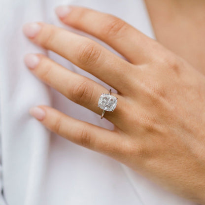 Cushion Solitaire Lab Grown Diamond Engagement Ring