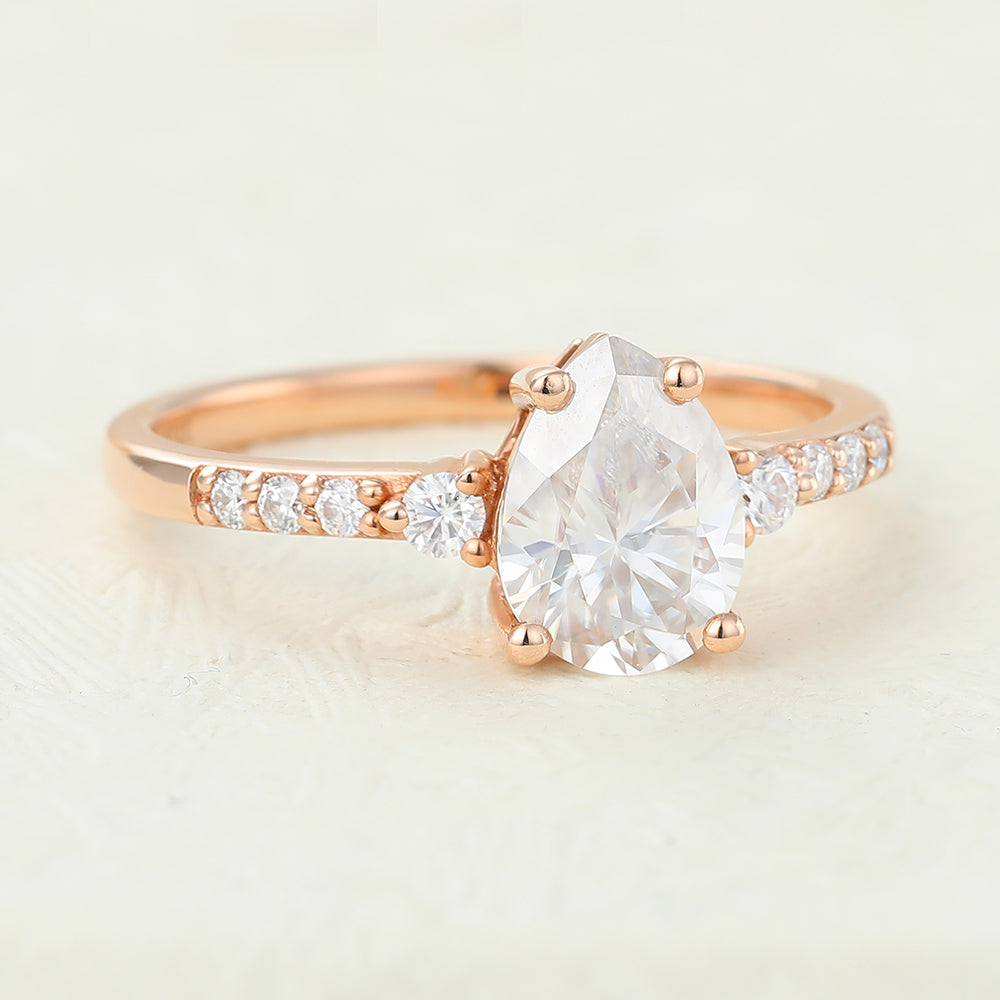 Pear Pave Lab-Grown Diamond Engagement Ring