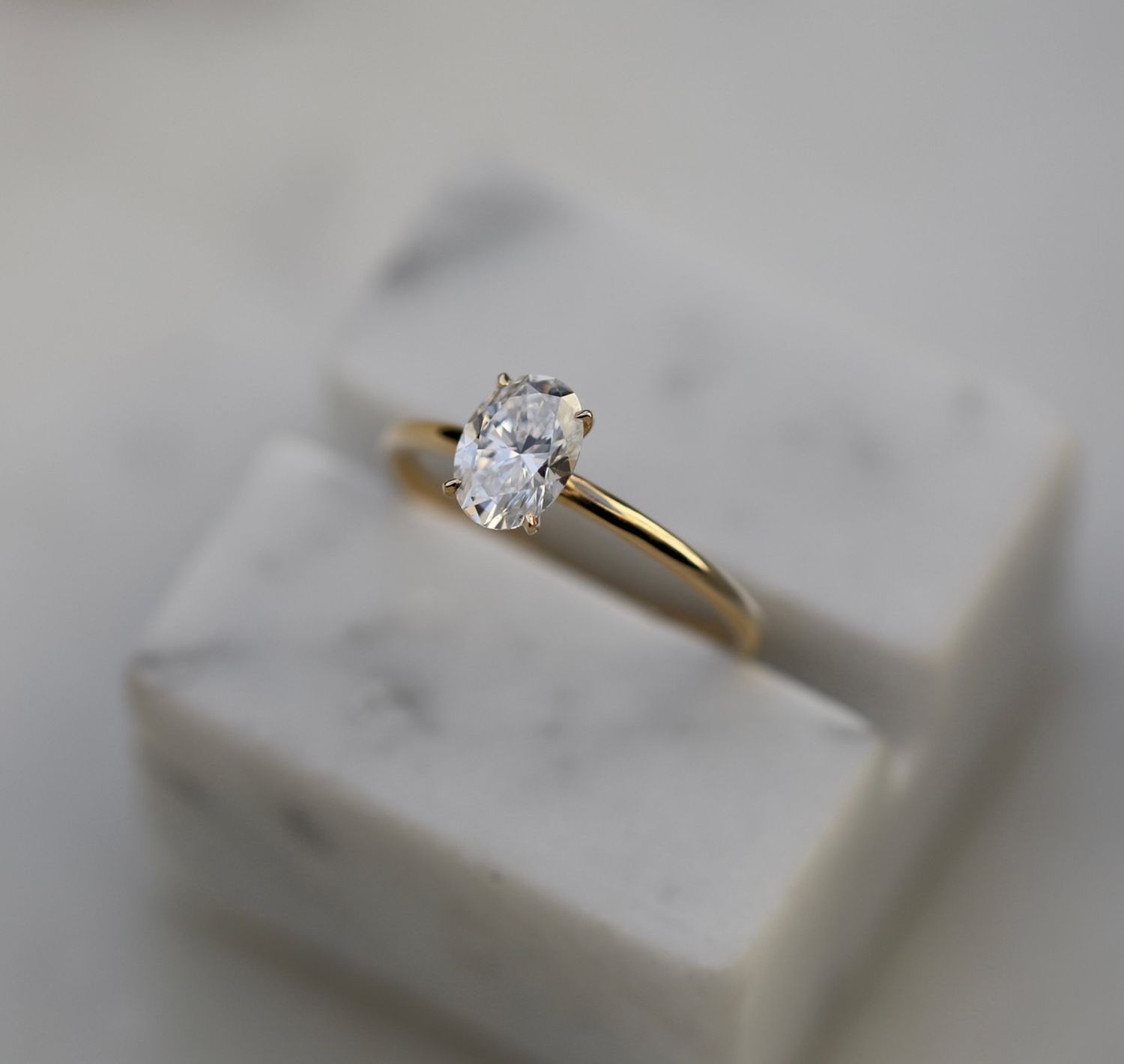Oval Solitaire Lab Grown Diamond Engagement Ring