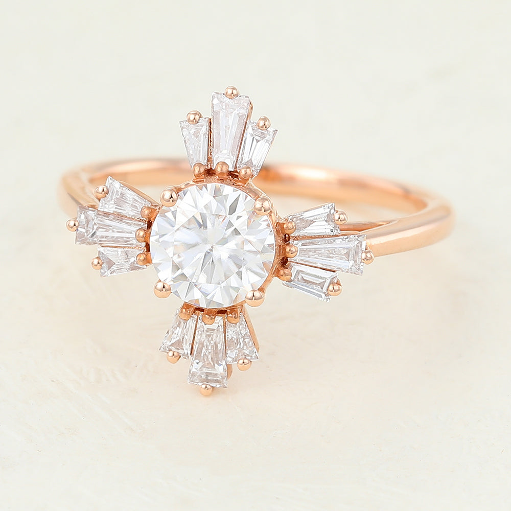 Round Cluster Lab-Grown Diamond Engagement Ring