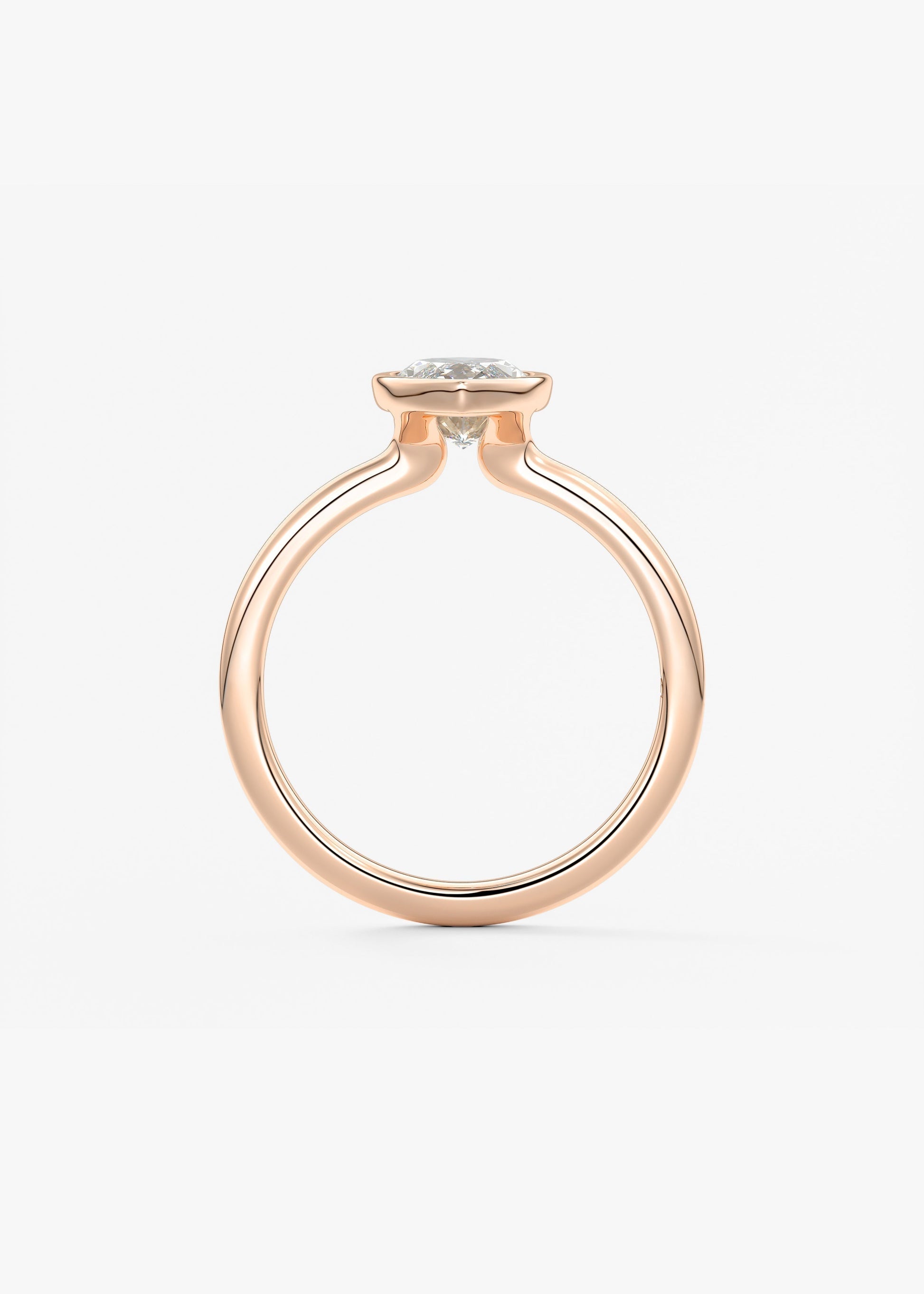Marquise Bezel Lab Grown Diamond Engagement Ring