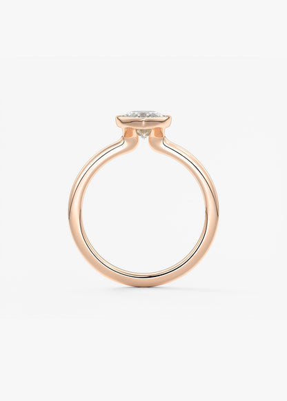 Marquise Bezel Lab Grown Diamond Engagement Ring