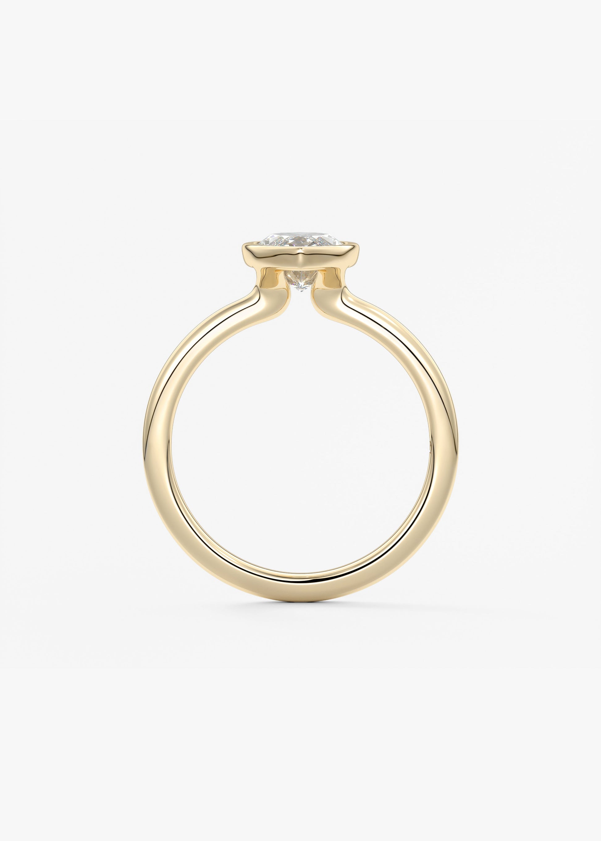 Marquise Bezel Lab Grown Diamond Engagement Ring