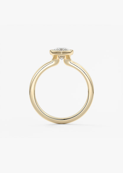 Marquise Bezel Lab Grown Diamond Engagement Ring