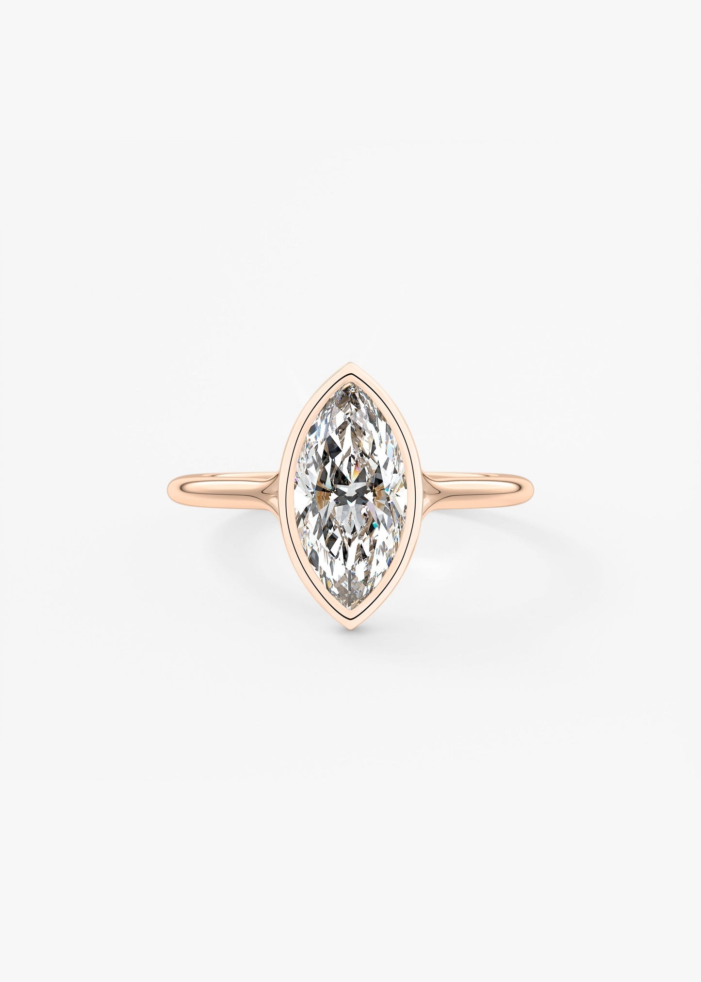 Marquise Split Shank Lab Grown Diamond Engagement Ring