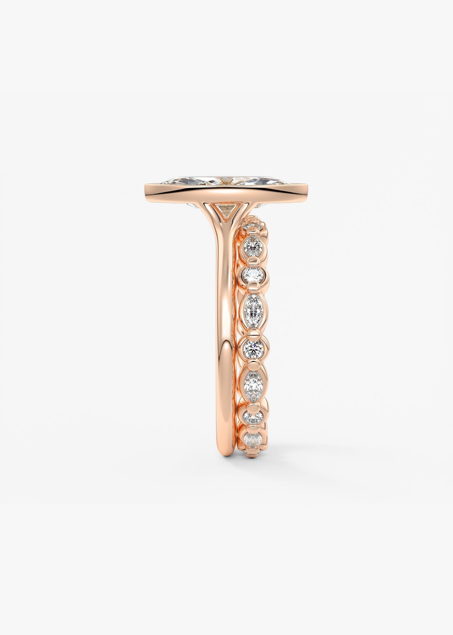 Marquise Split Shank Lab Grown Diamond Engagement Ring