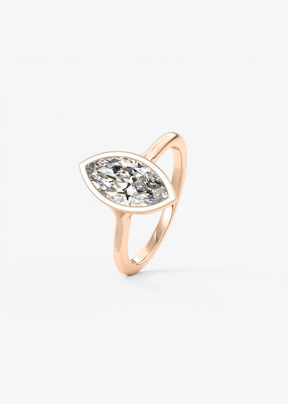 Marquise Split Shank Lab Grown Diamond Engagement Ring