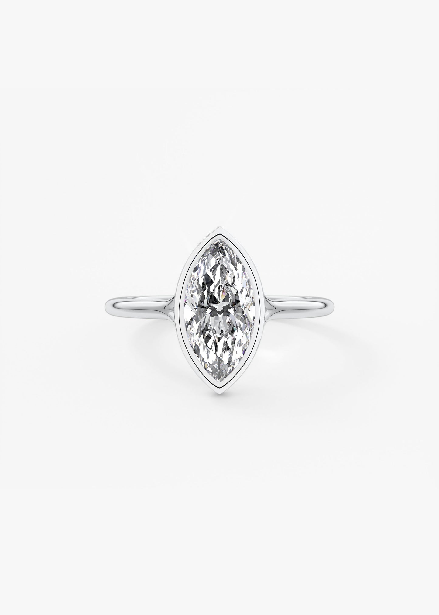 Marquise Split Shank Lab Grown Diamond Engagement Ring