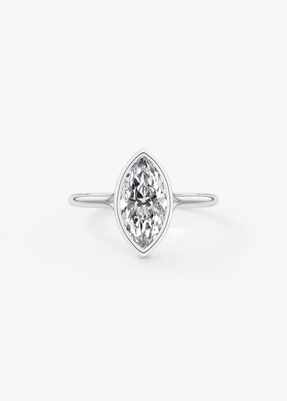 Marquise Split Shank Lab Grown Diamond Engagement Ring