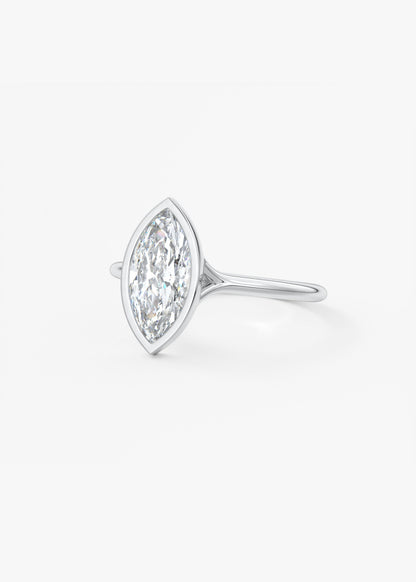 Marquise Split Shank Lab Grown Diamond Engagement Ring