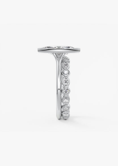 Marquise Split Shank Lab Grown Diamond Engagement Ring