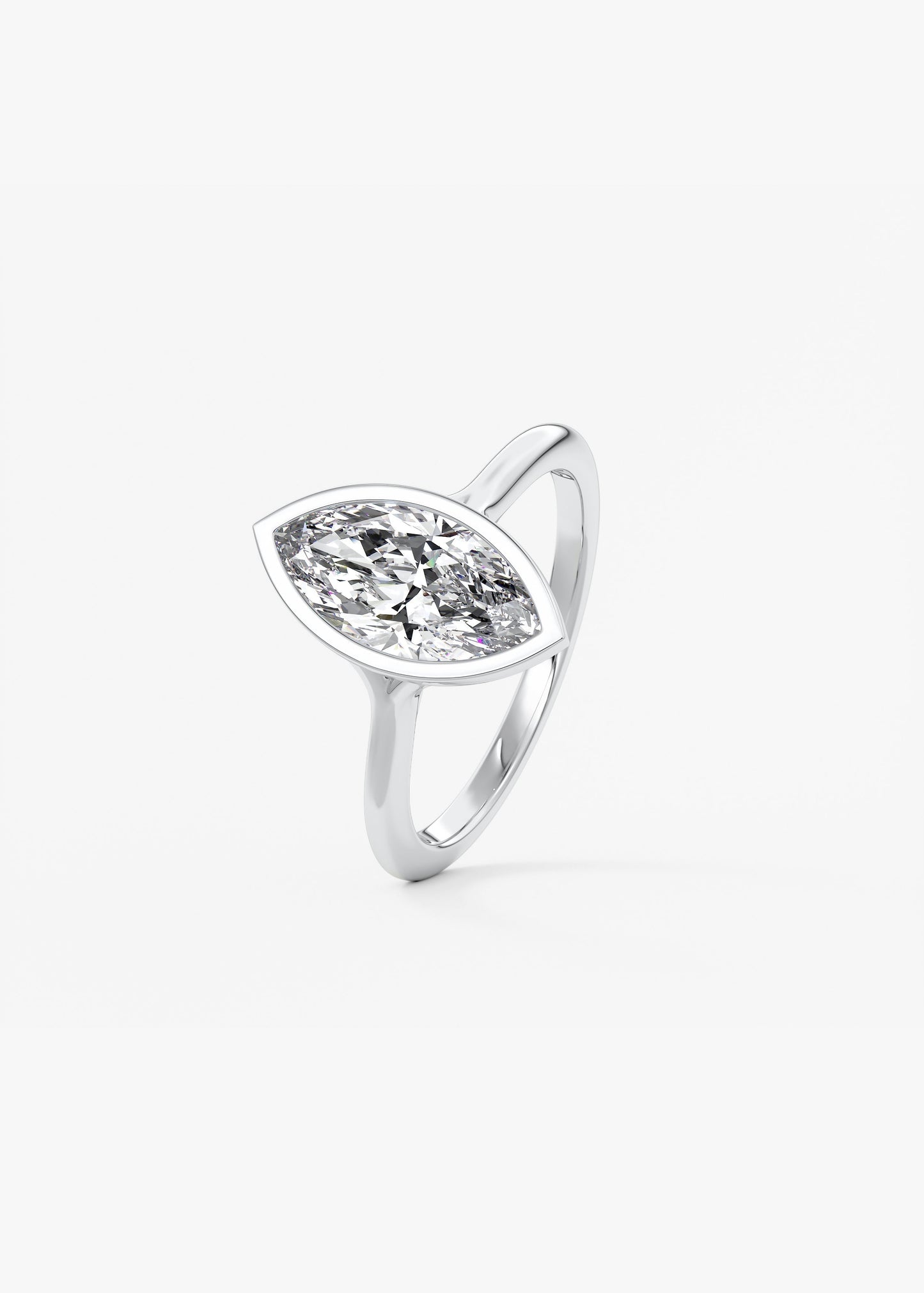 Marquise Split Shank Lab Grown Diamond Engagement Ring