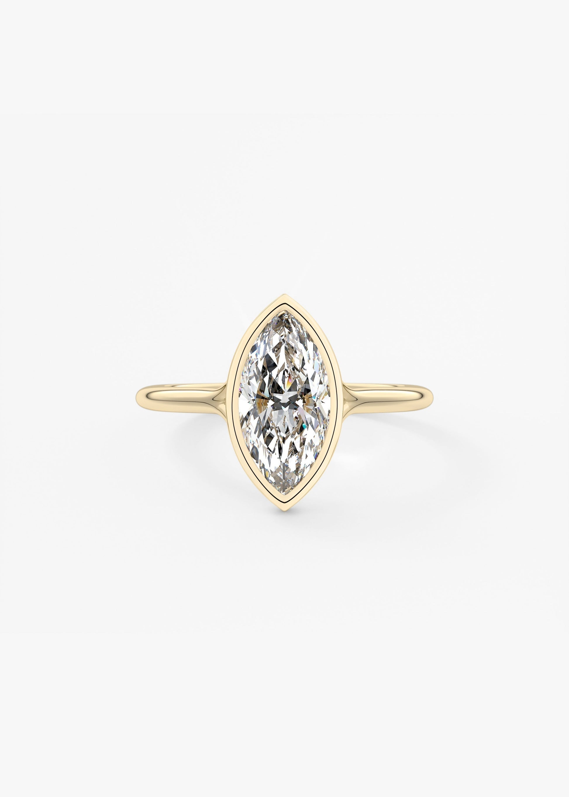 Marquise Split Shank Lab Grown Diamond Engagement Ring