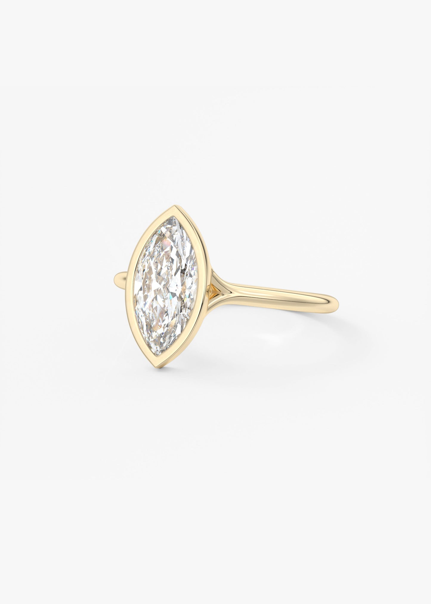 Marquise Split Shank Lab Grown Diamond Engagement Ring