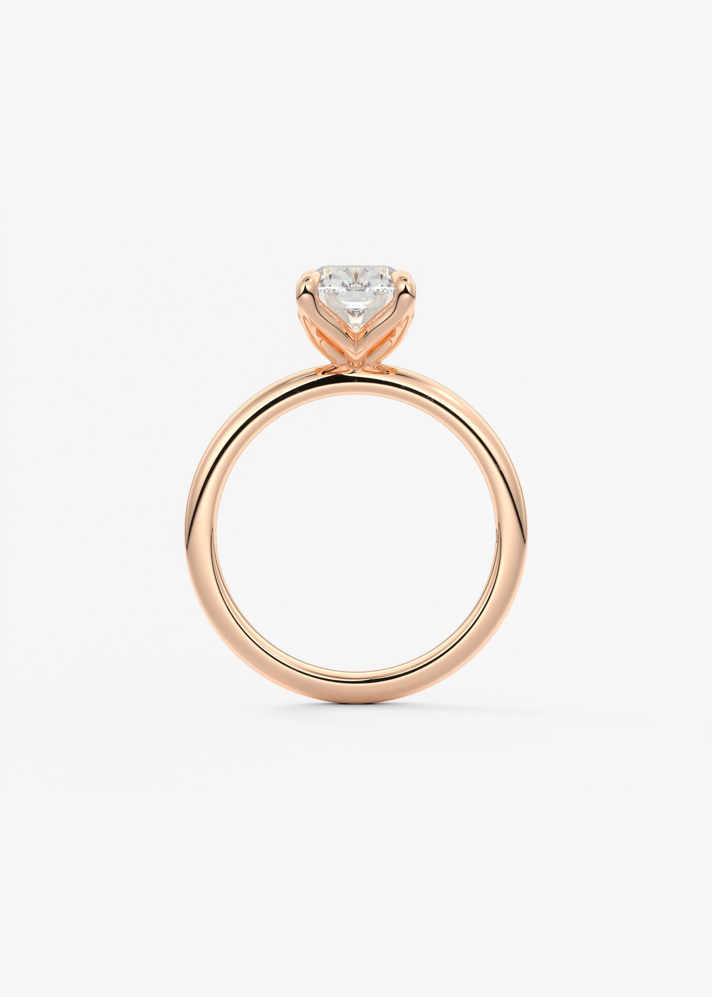 Elongated Cushion Solitaire Lab Grown Diamond Engagement Ring