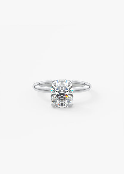 Elongated Cushion Solitaire Lab Grown Diamond Engagement Ring