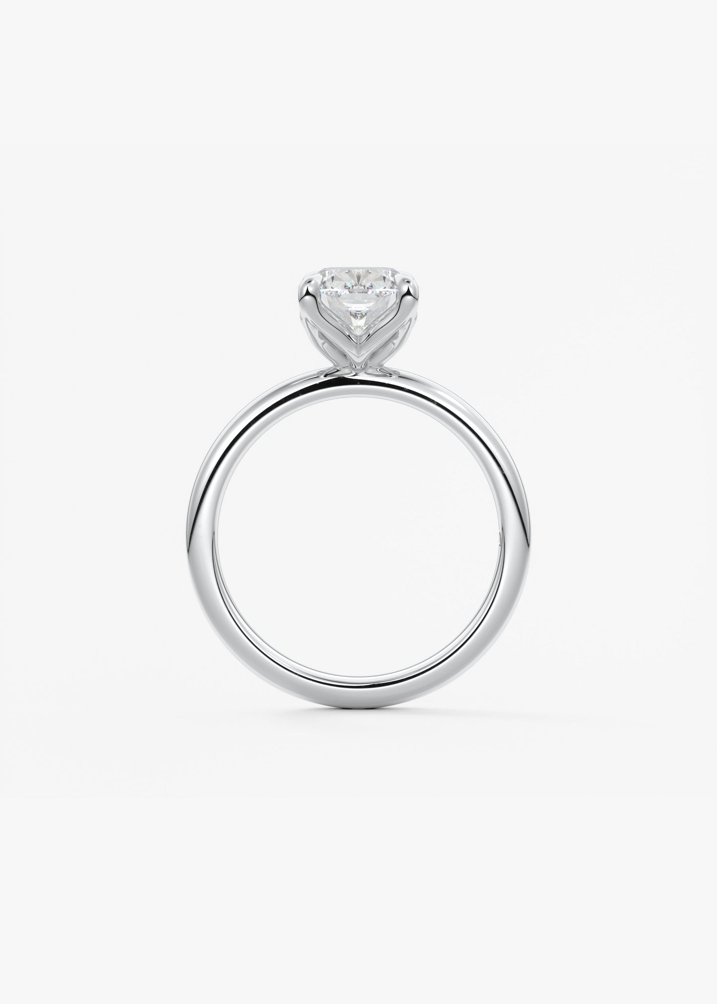 Elongated Cushion Solitaire Lab Grown Diamond Engagement Ring