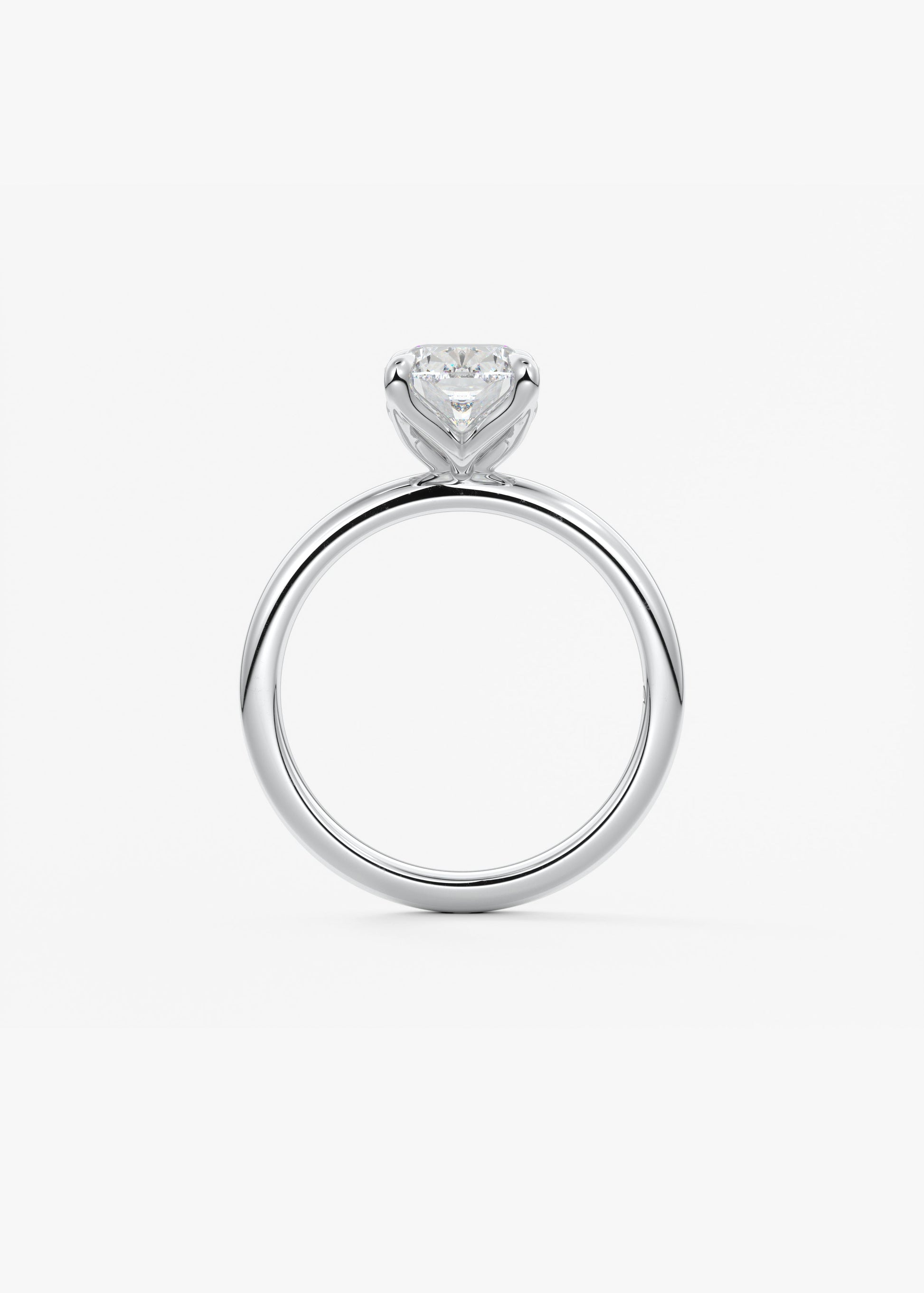 Elongated Cushion Solitaire Lab Grown Diamond Engagement Ring