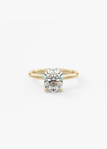 Elongated Cushion Solitaire Lab Grown Diamond Engagement Ring