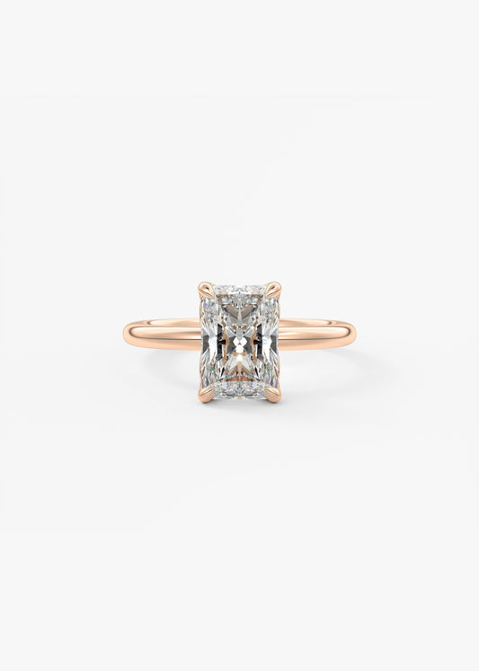 Radiant Solitaire Lab Grown Diamond Engagement Ring