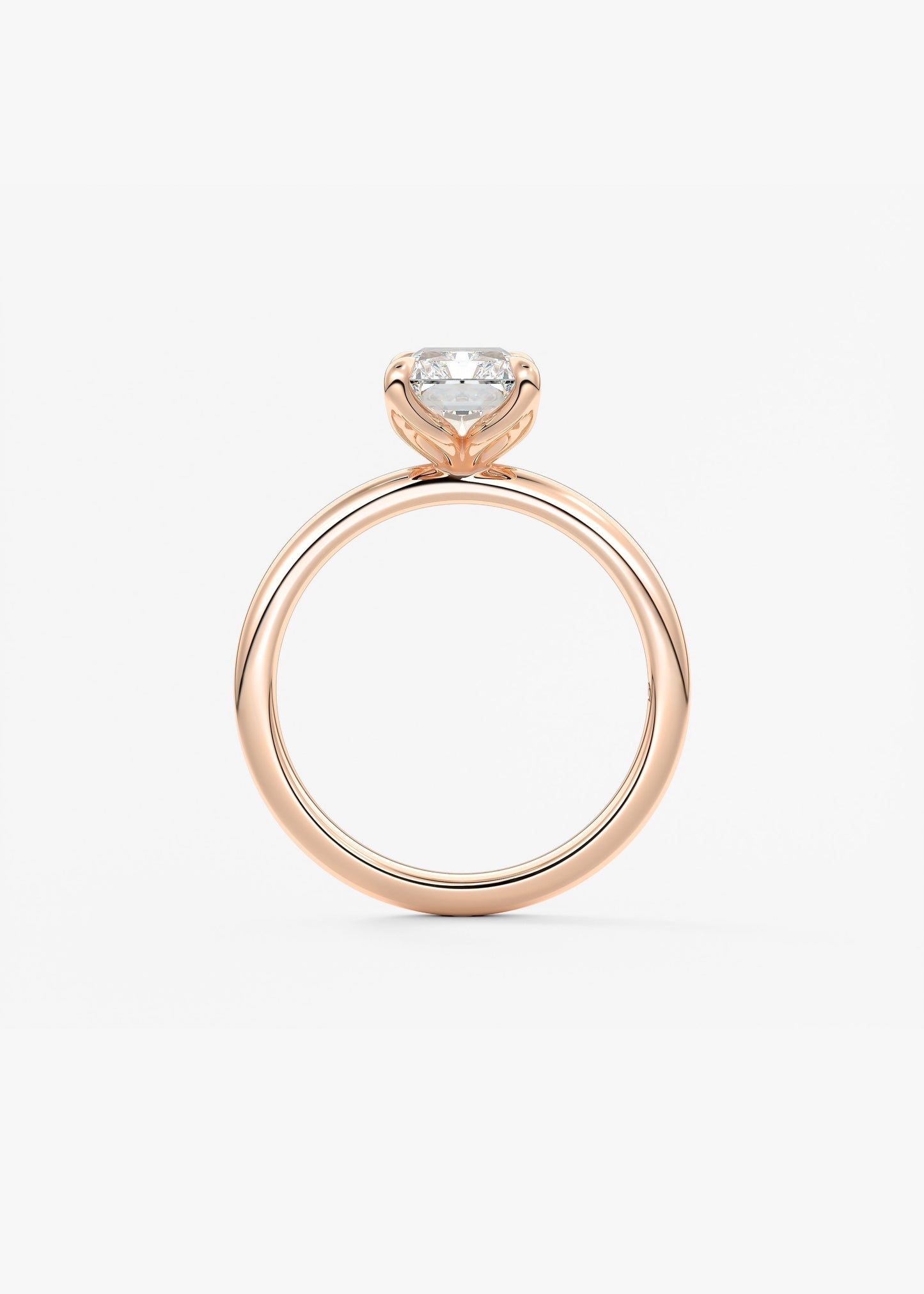 Radiant Solitaire Lab Grown Diamond Engagement Ring